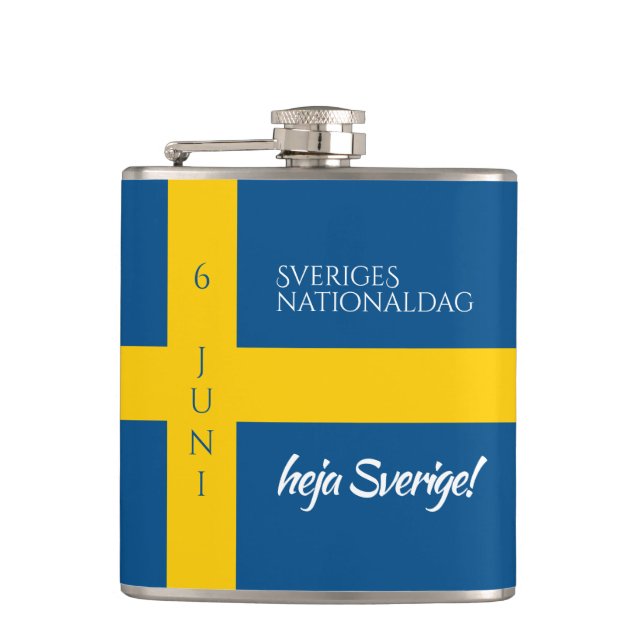 Sveriges nationaldag - Sveriges riksdag - Flagga Fickplunta (Framsidan)