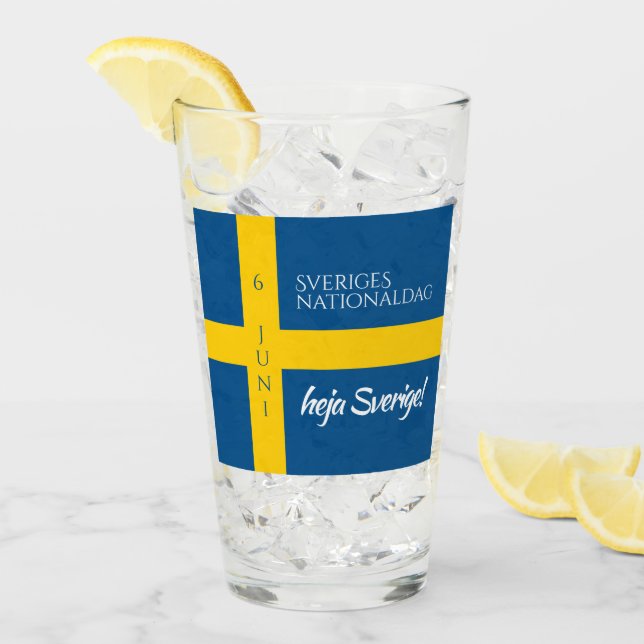 Sveriges nationaldag - Sveriges riksdag - Flagga Glaskopp (Framsida Ice)