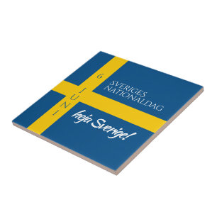 Sveriges nationaldag - Sveriges riksdag - Flagga Kakelplatta
