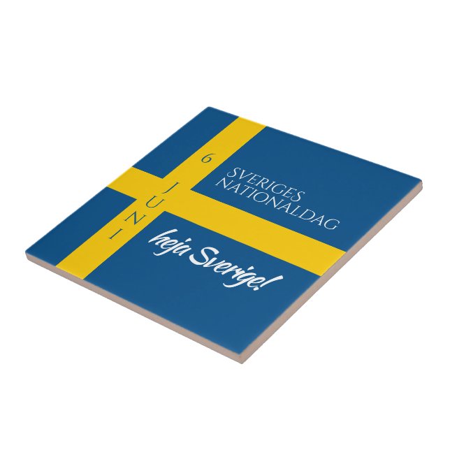 Sveriges nationaldag - Sveriges riksdag - Flagga Kakelplatta (Sidan)