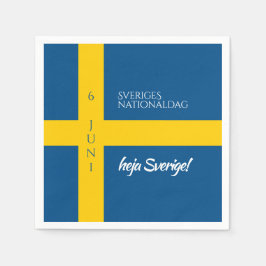 Sveriges nationaldag - Sveriges riksdag - Flagga Pappersservett