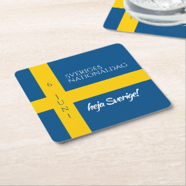 Sveriges nationaldag - Sveriges riksdag - Flagga Underlägg Papper Kvadrat