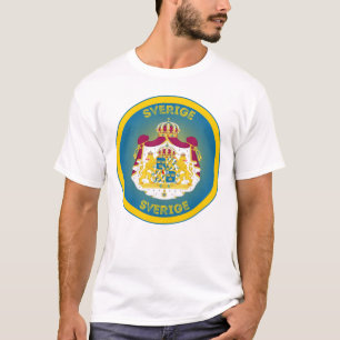 Sveriges statsvapen cirkelform t shirt