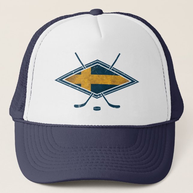 Sveriges Sverige Ice Hockey Mesh Hat Keps (Framsida)