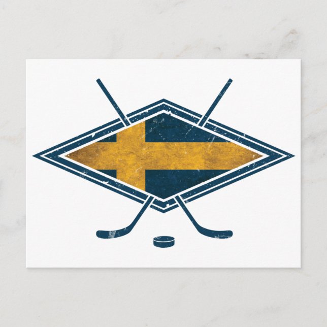 Sveriges Sverige Ice Hockey Vykort (Framsida)