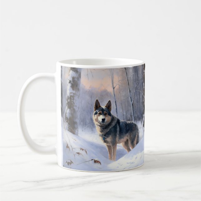 Sveriges valhund Låt det snöa jul Kaffemugg (Vänster)