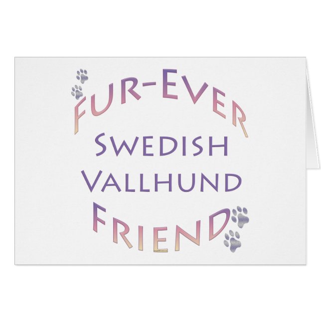 Sveriges Vallhund Furever Friend Hälsningskort (Framsidan Horizontal)