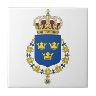 Sverigevapensköld Kakelplatta