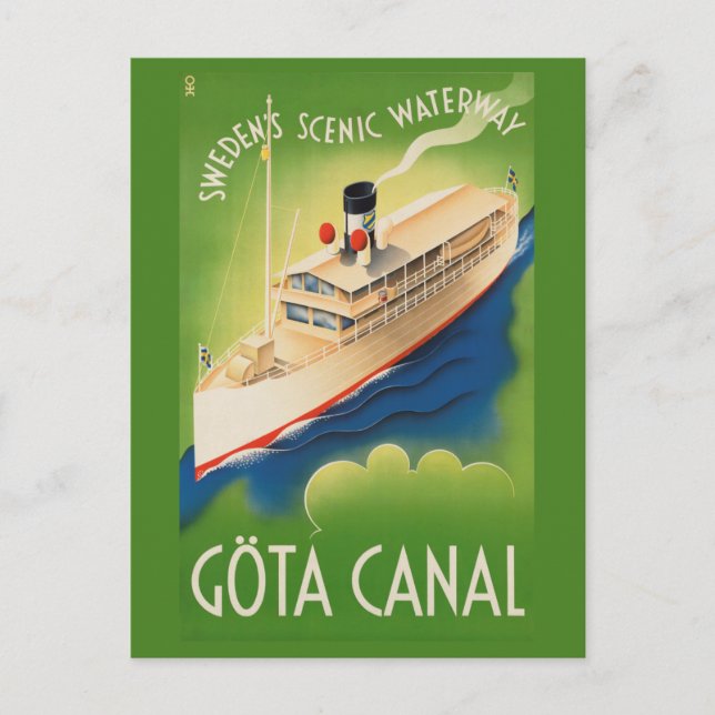 Sverigevintage resorvykort vykort (Framsida)