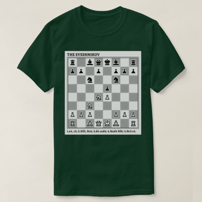 Sveshnikov the Sicilian Defence  T Shirt (Design framsida)