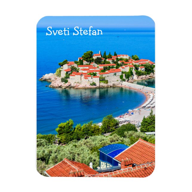 Sveti Stefan Island Montenegro Magnet (Vertikal)