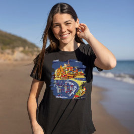 Sveti Stefan Montenegro Ö Blue Travel T Shirt