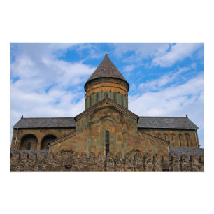 Svetistkhoveli klostret Mtskheta Georgia Fototryck