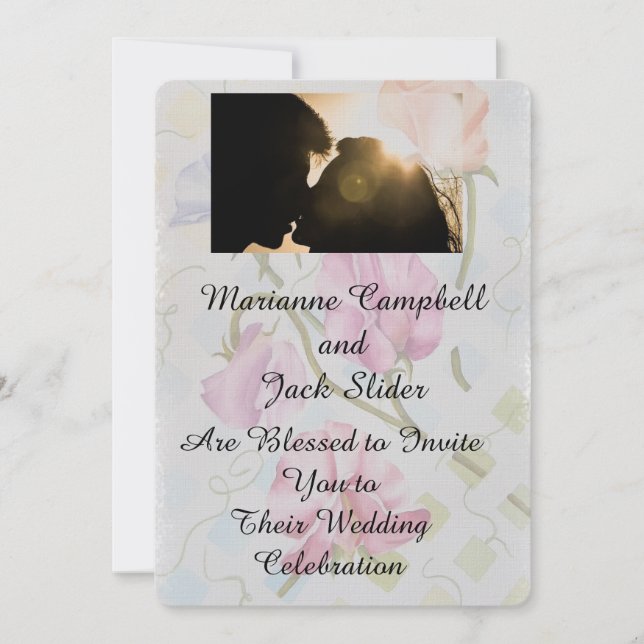SVETPEAS ANPASSADE WEDDING INVITATION INBJUDNINGAR (Framsida)