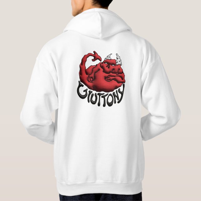 Svetsa Din Synd Djävul Gluttony Hoodie (Baksida)