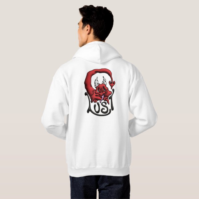 Svetsa Din Synd Djävul Lust Hoodie (Hel baksida)