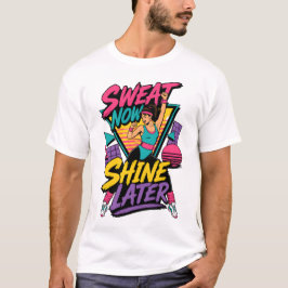 Svetsa Nu Lys Sen Retro 80-tals Gym T Shirt