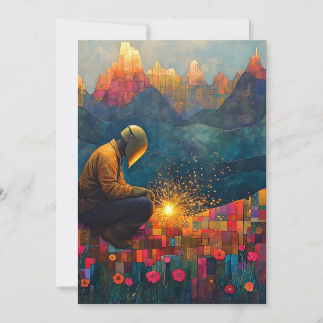 Svetsande konsthandling - pride om välkomstinbjuda inbjudningar (Framsida)