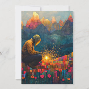 Svetsande konsthandling - pride om välkomstinbjuda inbjudningar