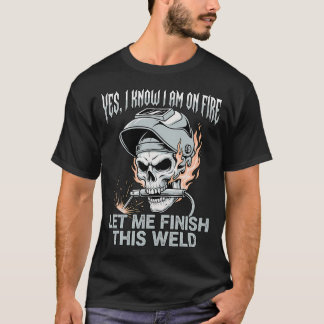 Svetsande män Svetsare Dödskalle Metallarbete Roli T Shirt