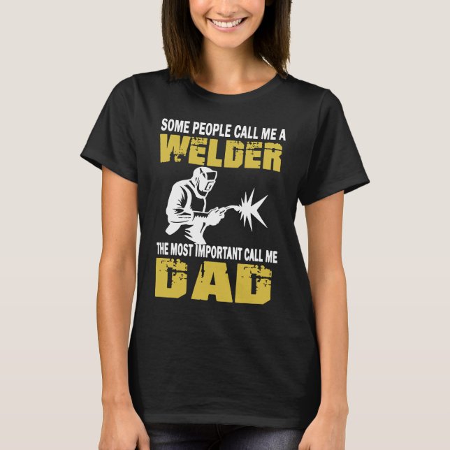 Svetsande Pappa T Shirt (Framsida)