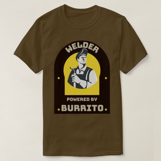 Svetsare med burrito t shirt (Design framsida)