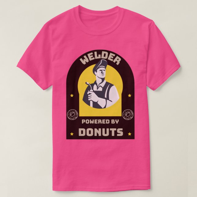 Svetsare med Donuts1-motor T Shirt (Design framsida)