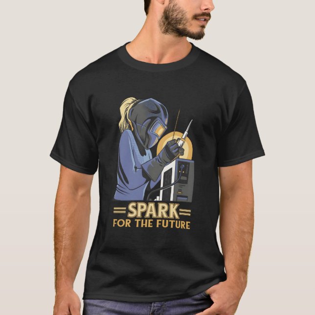 Svetsare Svetsning Svetsare Flamma T Shirt (Framsida)