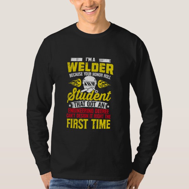 Svetsare   Svetsningsbilder T Shirt (Framsida)