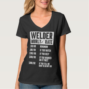 Svetsare Timlön Svetsning Fackförening Rollig Stål T Shirt