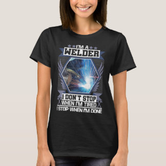 Svetsargåvor Roligt Svetsbild På Bakre Del Av Tröj T Shirt