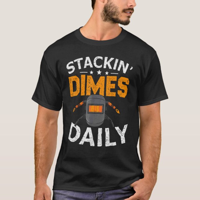 Svetsbeläggningsdimensioner för daglig svetsning t shirt (Framsida)