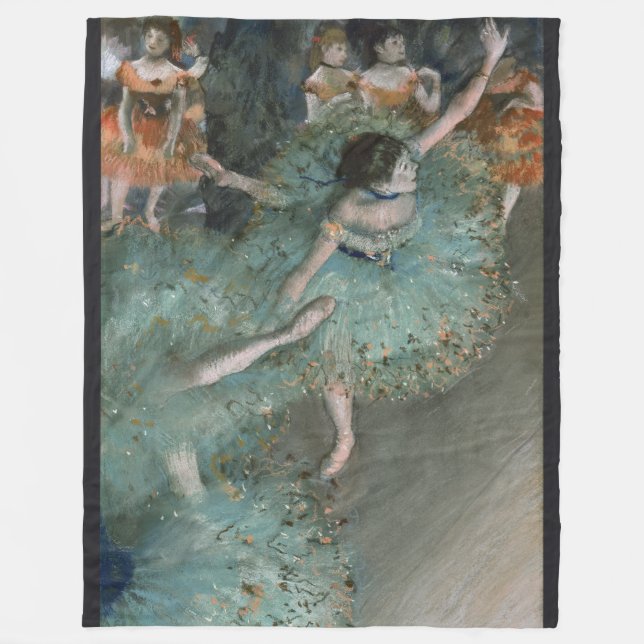 Svetsdansare, dansare i Grönt av Edgar Degas Fleecefilt (Framsidan)