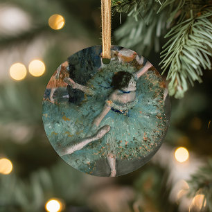 Svetsdansare, dansare i Grönt Edgar Degas Julgransprydnad Keramik