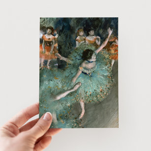 Svetsdansare, dansare i Grönt   Edgar Degas Vykort