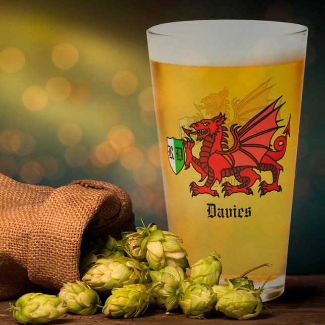 Svetsdrakens anpassade namn och monogram glaskopp (Skapare uppladdad)