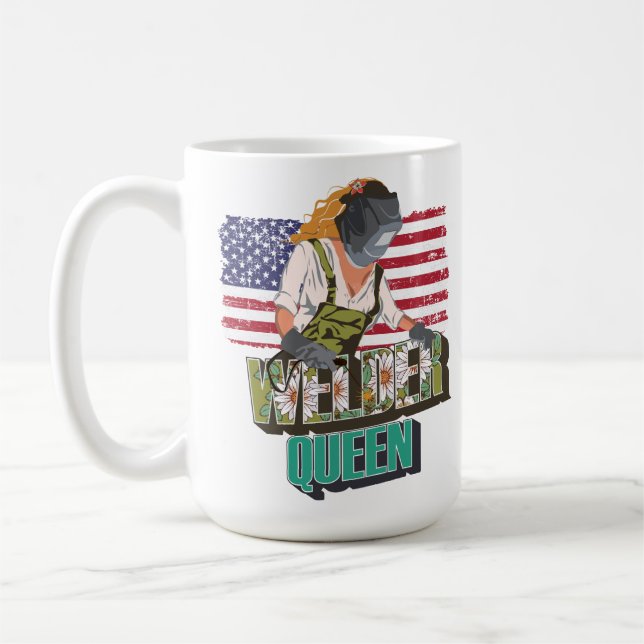 Svetsdrottningens gåva till svetsflicka kaffemugg (Vänster)