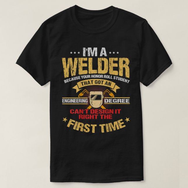 Svetsgåvor - en snygg bild på baksidan av t shirt (Design framsida)