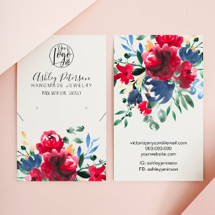 Svetsmycken logotyp med rosenröd blommigt visitkort