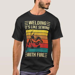 Svetsning är som att syna med brandväggar, citat T Shirt