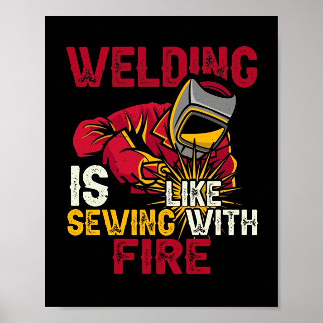 Svetsning är som att syna med eld poster (Framsidan)
