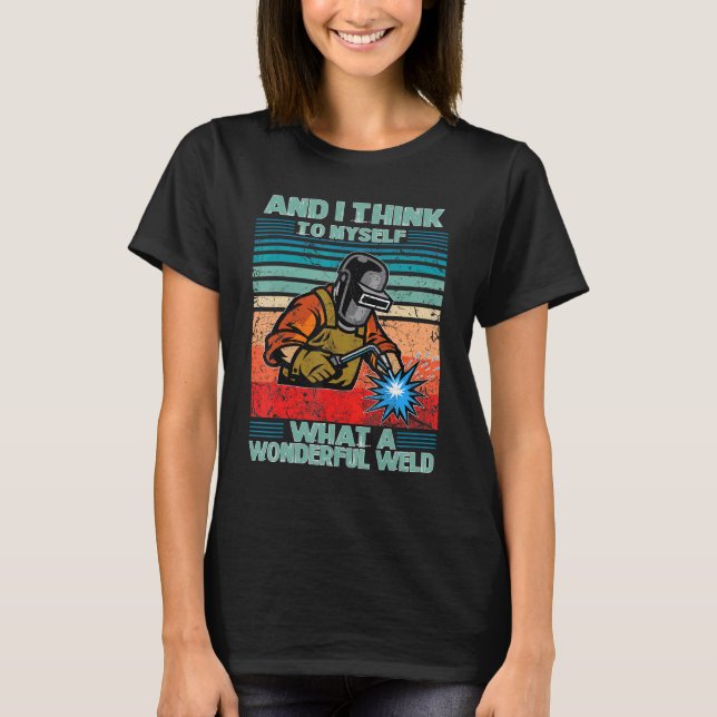 Svetsning av det underbara svetsnings- och svetsni t shirt (Framsida)