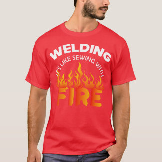 Svetsning av liknande slag med brand t shirt