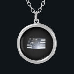 Svetsning: Den tunna metallen fodrar flagga Silverpläterat Halsband<br><div class="desc">Svetsning: Den tunna metallen fodrar flagga</div>