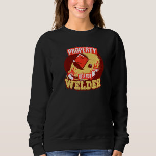 Svetsning Egendom av en svetsare för Hett T Shirt