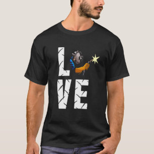 Svetsning för hårt arbetande USA flagga Welder T Shirt