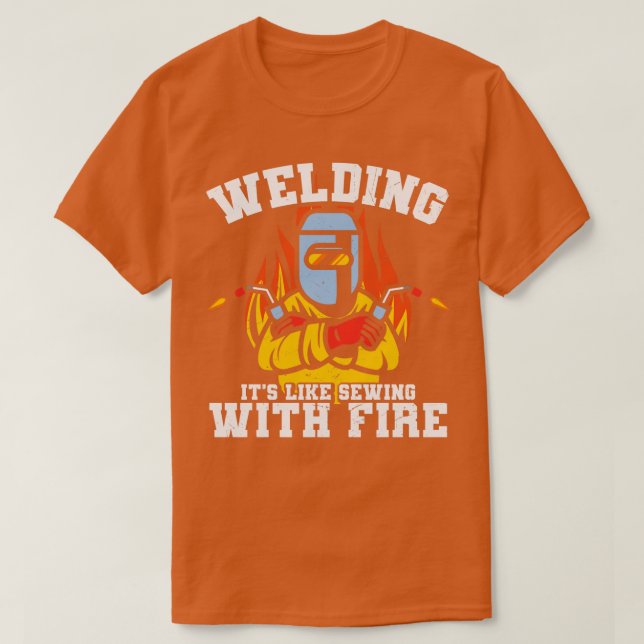 Svetsning med brandgaffel för svetsning t shirt (Design framsida)