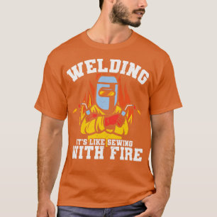 Svetsning med brandgaffel för svetsning t shirt