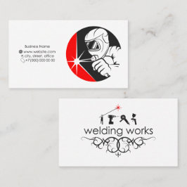 Svetsning med svetsning maskin visitkort