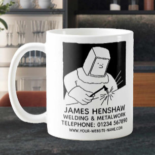 Svetsning och metallarbete - affärsfrämjande kaffemugg
